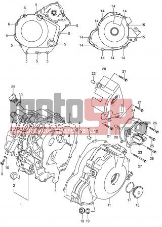 SUZUKI - DL1000 (E2) V-Strom 2002 - Κινητήρας/Κιβώτιο Ταχυτήτων - CRANKCASE COVER - 09280-17003-000 - O RING