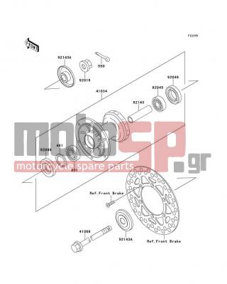 KAWASAKI - KX80 1999 -  - Front Hub - 41034-1275 - DRUM-ASSY,FRONT BRAKE