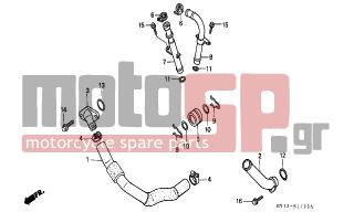 HONDA - XRV750 (IT) Africa Twin 1994 - Engine/Transmission - WATER PIPE - 96001-0601200 - BOLT, FLANGE, 6X12