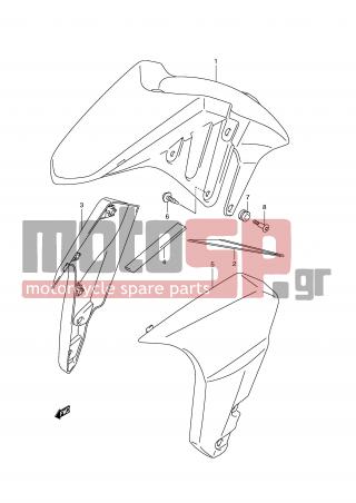 SUZUKI - GSX1300 BKing (E2)  2009 - Body Parts - FRONT FENDER (WITHOUT ABS,MODEL L0)  - 09136-05062-000 - SCREW, SIDE COVER