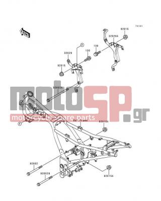 KAWASAKI - NINJA® 250R 1999 -  - Frame Fittings - 32029-1542 - BRACKET-ENGINE,HEAD,LH