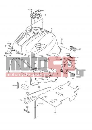SUZUKI - SV650 (E2) 2008 - Body Parts - FUEL TANK (MODEL L0) - 01550-0820B-000 - BOLT