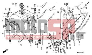 HONDA - XL1000VA (ED)-ABS Varadero 2004 - Body Parts - FUEL TANK - 16950-MBT-613 - COCK ASSY., FUEL(LH)