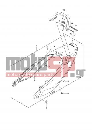 SUZUKI - GSXF650 (E2) 2010 - Body Parts - SEAT TAIL COVER (MODEL K8:YAY) -  - EMBLEM, 