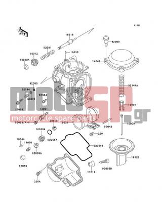 KAWASAKI - NINJA® ZX™-6 1999 - Engine/Transmission - Carburetor Parts - 92009-1550 - SCREW,4X8