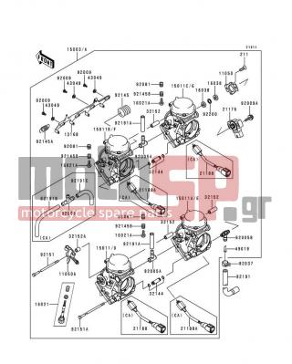 KAWASAKI - NINJA® ZX™-6R 1999 - Engine/Transmission - Carburetor - 11050-1920 - BRACKET,THROTTLE CABLE