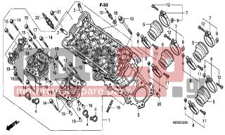 HONDA - CBF600SA (ED) ABS BCT 2009 - Engine/Transmission - CYLINDER HEAD - 94301-10160- - DOWEL PIN, 10X16