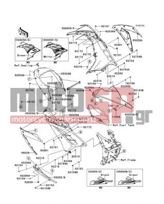 KAWASAKI - NINJA® 300 SE 2014 - Body Parts - Cowling Lowers(AEFA) - 92154-0785 - BOLT,FLANGED,5X18