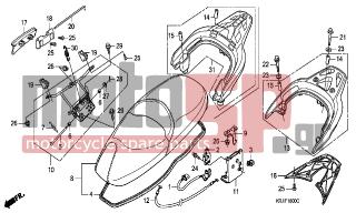 HONDA - FES125 (ED) 2007 - Body Parts - SEAT-REAR CARRIER - 93903-34380- - SCREW, TAPPING, 4X12