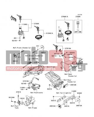 KAWASAKI - NINJA® 300 SE 2014 -  - Ignition Switch/Locks/Reflectors - 92154-1040 - BOLT,FLANGED,6X30