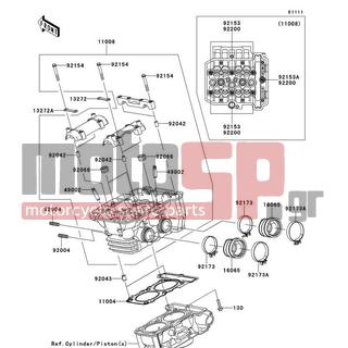 KAWASAKI - NINJA® 300 SE 2014 - Κινητήρας/Κιβώτιο Ταχυτήτων - Cylinder Head - 92173-0919 - CLAMP,47MM
