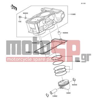 KAWASAKI - NINJA® 300 SE 2014 - Engine/Transmission - Cylinder/Piston(s) - 13001-0742 - PISTON-ENGINE