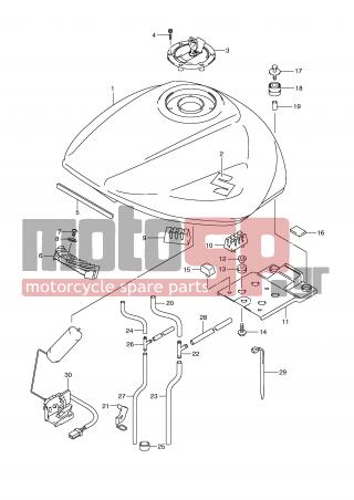 SUZUKI - GSXF650 (E2) 2010 - Body Parts - FUEL TANK (MODEL K9) -  - MOLDING 