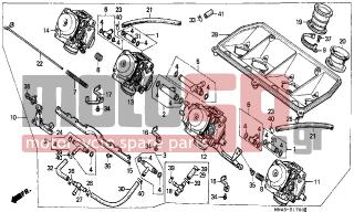 HONDA - CBR600F (ED) 1989 - Engine/Transmission - CARBURETOR (ASSY.) - 93500-040080A - SCREW, PAN, 4X8