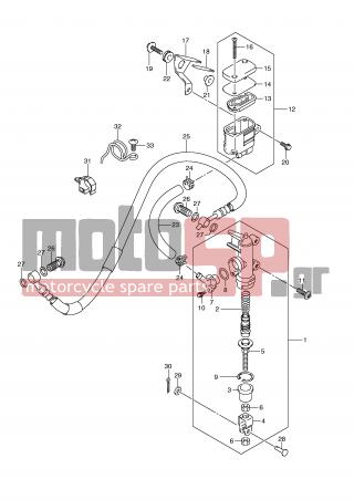 SUZUKI - GSR750 (E21) 2011 - Brakes - REAR MASTER CYLINDER - 02142-0616A-000 - SCREW