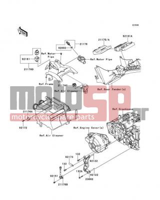 KAWASAKI - NINJA® 300 SE 2014 - Engine/Transmission - Fuel Injection - 132BA0620 - BOLT-FLANGED-SMALL,6X20