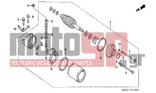 HONDA - CBR1000RR (ED) 2004 - Electrical - STARTING MOTOR - 95801-0602508 - BOLT, FLANGE, 6X25