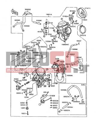 KAWASAKI - VULCAN 1500 1999 - Engine/Transmission - Carburetor - 13168-1384 - LEVER,STARTER