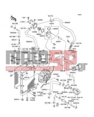 KAWASAKI - VULCAN 1500 CLASSIC 1999 - Engine/Transmission - Radiator - 32099-1093 - CASE,THERMOSTAT