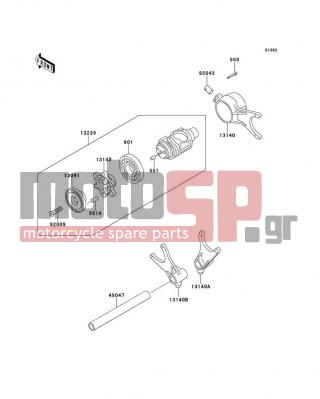 KAWASAKI - VULCAN 1500 NOMAD 1999 - Κινητήρας/Κιβώτιο Ταχυτήτων - Gear Change Drum/Shift Fork(s) - 92009-1599 - SCREW,6X45