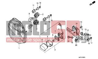 HONDA - CBR1100XX (ED) 2003 - Electrical - TAILLIGHT (X-Y-1-2-3-4) - 37244-MBB-000 - RUBBER, METER MOUNTING