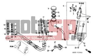HONDA - XL1000VA (ED)-ABS Varadero 2004 - Brakes - REAR BRAKE MASTER CYLINDER (XL1000VA) - 95801-0602500 - BOLT, FLANGE, 6X25