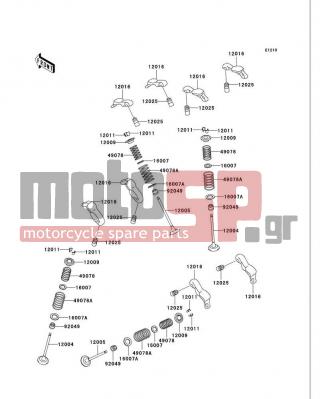 KAWASAKI - VULCAN 750 1999 - Κινητήρας/Κιβώτιο Ταχυτήτων - Valve(s) - 49078-1059 - SPRING-ENGINE VALVE,OUTER