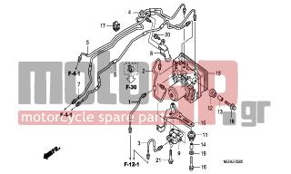 HONDA - CBF600SA (ED) ABS BCT 2009 - Brakes - ABS MODULATOR - 90661-MEW-921 - CLAMP, BRAKE PIPE (7.0X2)