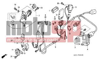 HONDA - SES150 (ED) 2004 - Electrical - WIRE HARNESS - 32100-KPZ-900 - HARNESS, RR. WIRE