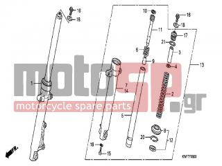 HONDA - CBF125M (ED) 2009 - Suspension - FRONT FORK