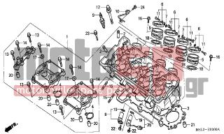 HONDA - CBR1000RR (ED) 2004 - Engine/Transmission - CYLINDER HEAD - 90017-MA6-000 - BOLT, FLANGE, 6X45.5