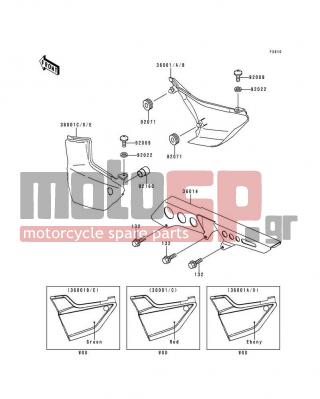 KAWASAKI - ZRX1100 1999 - Body Parts - Side Covers/Chain Cover - 92022-1654 - WASHER,6.5X16X1.0