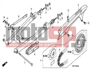 HONDA - CBF125M (ED) 2009 - Frame - SWINGARM - 92812-10000- - BOLT A, STOPPER ARM