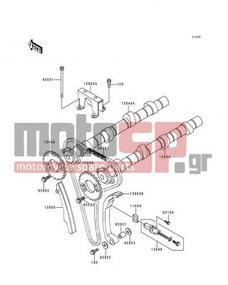KAWASAKI - CONCOURS 1998 - Engine/Transmission - Camshaft(s)/Tensioner - 92022-1533 - WASHER,8.2X19X2