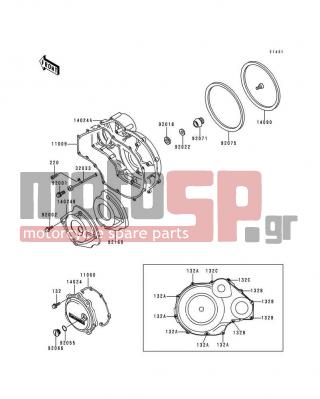 KAWASAKI - CONCOURS 1998 - Engine/Transmission - Engine Cover(s) - 92075-1594 - DAMPER,CLUTCH COVER