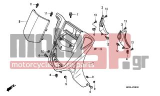 HONDA - FES125 (ED) 2000 - Body Parts - FRONT COVER - 64301-KEY-900ZC - COVER, FR. *PB171MU*