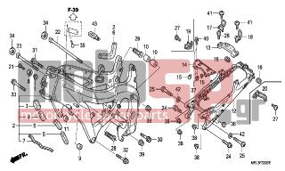 HONDA - CBR1000RR (ED) 2004 - Frame - FRAME BODY - 50132-MEL-300 - MAT B, R. ENGINE HANGER
