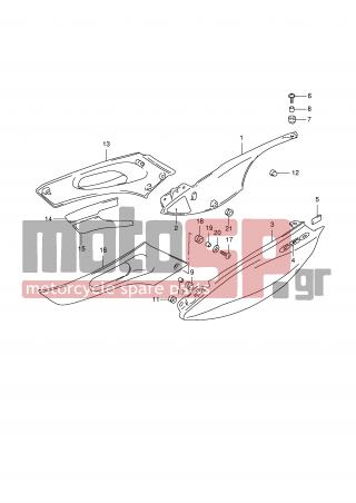 SUZUKI - XF650 (E2) Freewind 2001 - Body Parts - FRAME COVER (MODEL K1) - 09160-06084-000 - WASHER