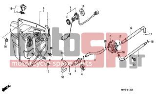HONDA - FES125 (ED) 2001 - Body Parts - FUEL TANK - 95002-02100- - CLIP, TUBE (B10)