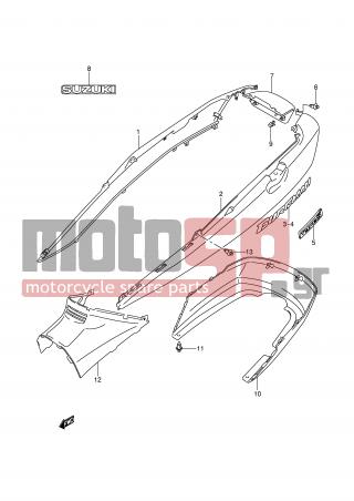 SUZUKI - AN400 (E2) Burgman 2006 - Body Parts - FRAME COVER (AN400SK5/SK6) - 47311-14G00-YU7 - COVER, FRAME CENTER (RED)