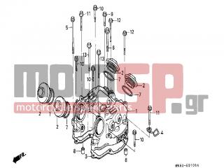 HONDA - NX650 (ED) 1988 - Engine/Transmission - CYLINDER HEAD COVER - 22875-MK4-601 - CLAMP, CLUTCH CABLE