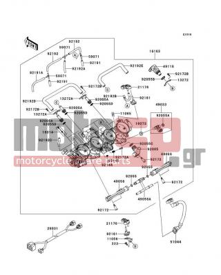 KAWASAKI - NINJA® ZX™-10R 2014 - Engine/Transmission - Throttle - 92005-0716 - FITTING