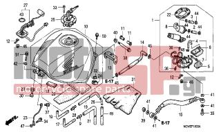 HONDA - VFR800 (ED) 2006 - Body Parts - FUEL TANK - 17524-MCW-D00 - STAY, RR. FUEL TANK SETTING