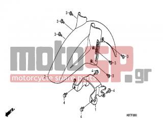 HONDA - XL1000VA (ED)-ABS Varadero 2009 - Body Parts - FRONT FENDER - 53240-MBT-D10 - BRACE, FR. FORK