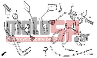 HONDA - CBF250 (ED) 2006 - Electrical - SWITCH/CABLE - 93892-0503507 - SCREW-WASHER, 5X35