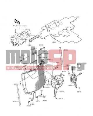 KAWASAKI - NINJA® ZX™-14R 2014 - Κινητήρας/Κιβώτιο Ταχυτήτων - Radiator - 59502-0579 - FAN-ASSY,LH