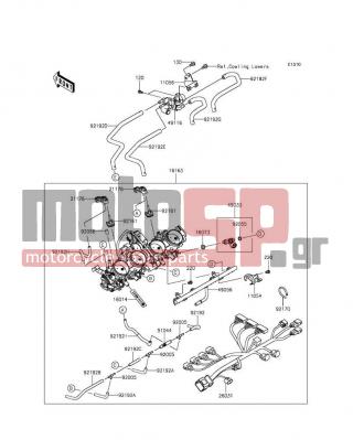 KAWASAKI - NINJA® ZX™-14R 2014 - Κινητήρας/Κιβώτιο Ταχυτήτων - Throttle - 92192-1088 - TUBE,BODY LH-SENSOR