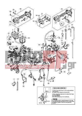 SUZUKI - AN650A (E2) ABS Burgman 2009 - Electrical - WIRING HARNESS (AN650AK6/AK7/AK8 E2/E19/E51) - 09404-06429-000 - CLAMP (L:45)
