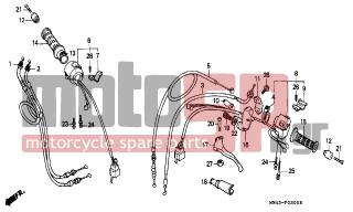 HONDA - CBR600F (ED) 1989 - Frame - HANDLE LEVER/SWITCH/CABLE - 22870-MT6-000 - CABLE COMP., CLUTCH