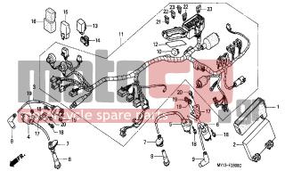 HONDA - XRV750 (IT) Africa Twin 1993 - Electrical - WIRE HARNESS/ IGNITION COIL (1) - 31700-196-000 - RECTIFIER COMP., SILICON
